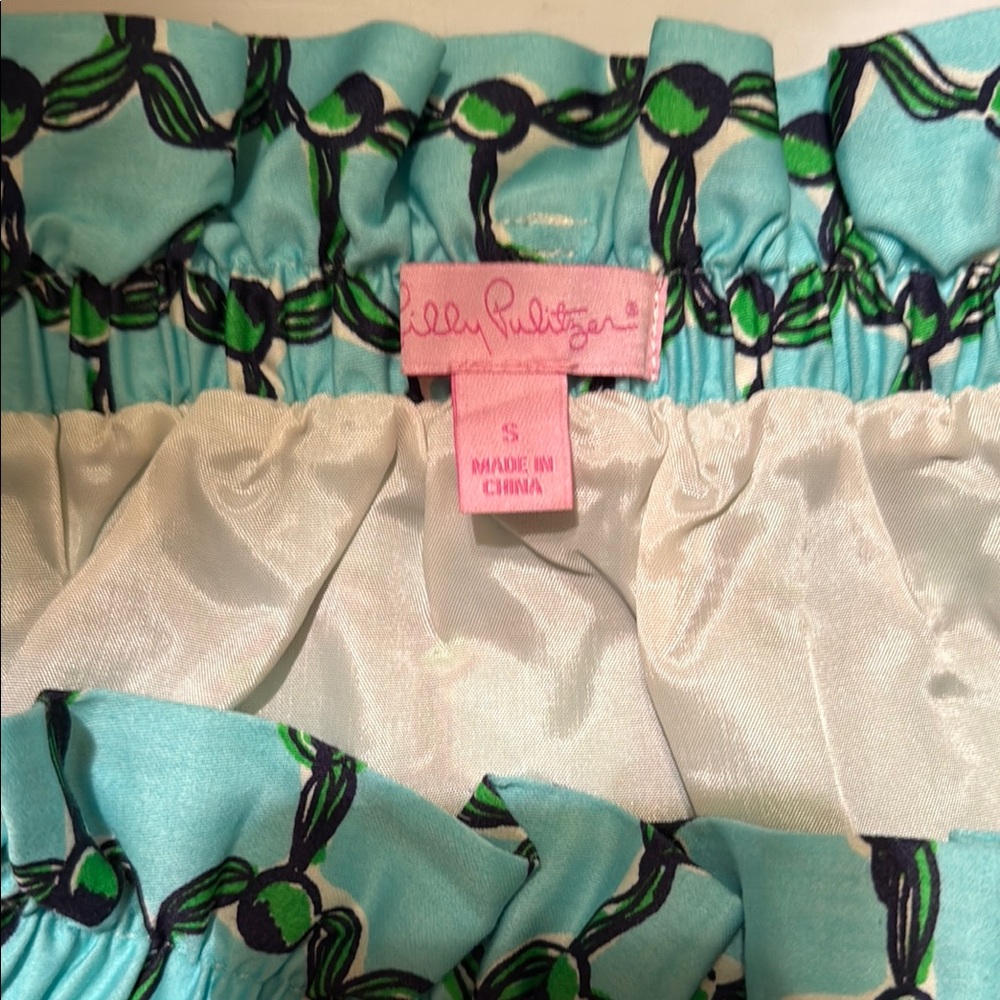 Lilly Pulitzer Blue and Green Patterned Skirt - Picture 4 of 5